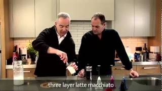 aerolatte  milk frother makes three layer caffè latte macchiato [upl. by Aehtela]