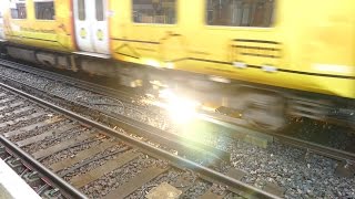 Merseyrail 507 009 making arcs at Birkdale station [upl. by Uhile45]