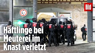 Gefängnismeuterei Polizei stürmt Knast in Thüringen  JVA Untermaßfeld [upl. by Eerhs364]